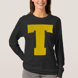 Letter T Chipmunk Christmas Thanksgiving Costume T-Shirt