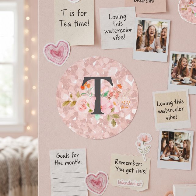 Letter T Classic Round Sticker (Creator Uploaded)