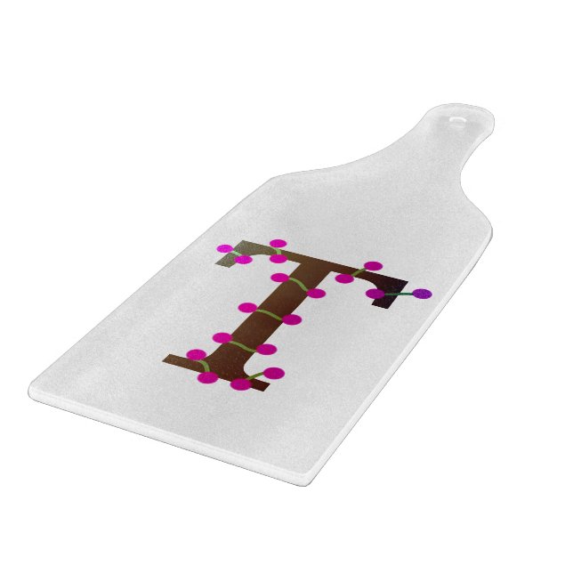 Letter T decorative initial on Cutting Board (Corner)