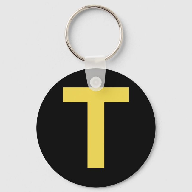 Letter T Fun Chipmunk Group Matching Halloween Cos Key Ring (Front)