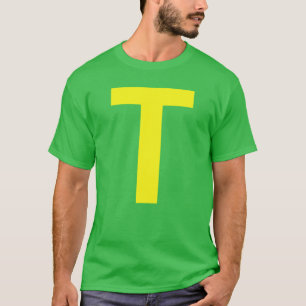 Letter T Funny Group Matching Halloween Costume  T-Shirt