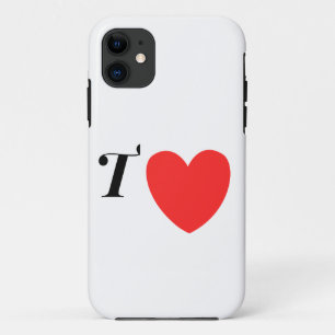 Letter T Heart - Valentine Initial Love Design Case-Mate iPhone Case