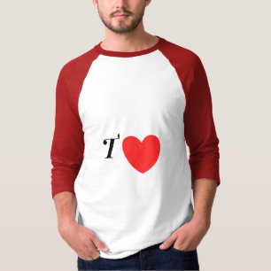 Letter T Heart - Valentine Initial Love Design T-Shirt