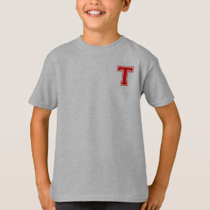 Letter T - Initial Name Alphabet Monogram T-Shirt