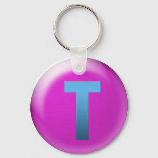 Letter T Key Ring