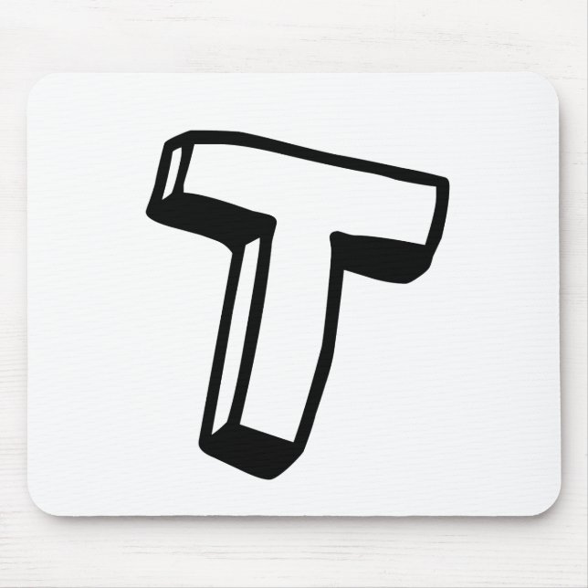 Letter T Mouse Pad (Front)