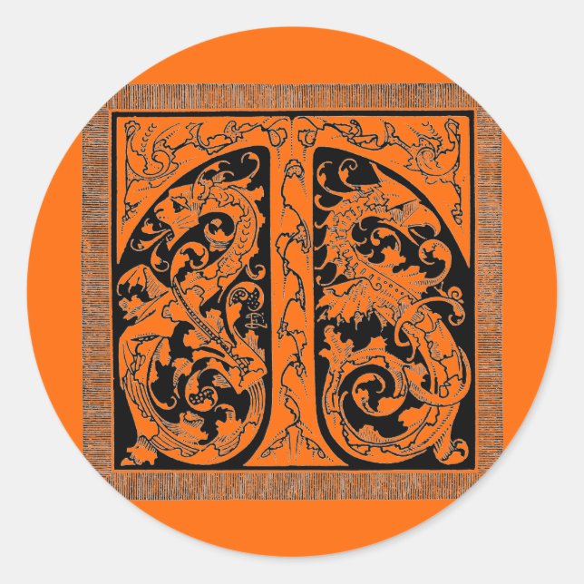 Letter T with Dragons Sticker (Front)