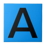 Letter Tile - Blue Background<br><div class="desc">You can change the background colour by clicking on edit.  Customise the letter.</div>
