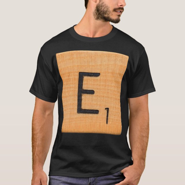 Letter Tile 'E' T-Shirt (Front)