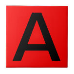 Letter Tile - Red Background - Pick your colour<br><div class="desc">You can change the background colour by clicking on edit.  Customise the letter.</div>