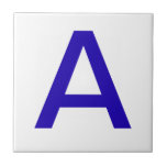 Letter Tiles - Blue on white<br><div class="desc">Ceramic letter tiles.  Upper or lower case letter tiles.  You customise with the letter or letters you need for your ceramic tile or mosaic sign.  Letter tile for signs,  house numbers</div>