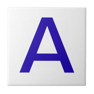 Letter Tiles - Blue on white