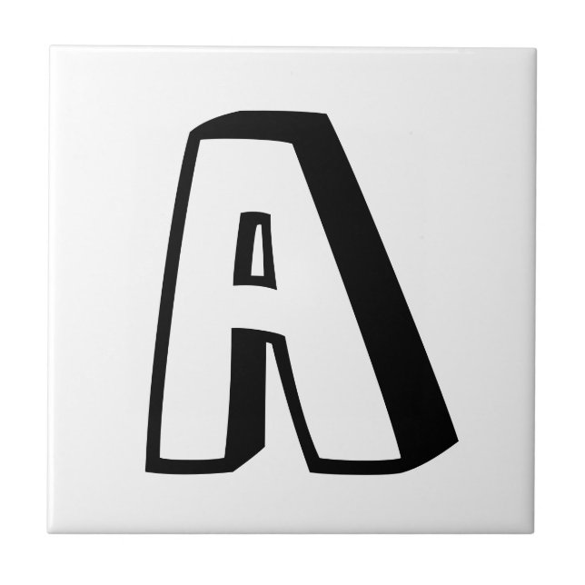 Letter Tiles- Funky 3D Tile (Front)
