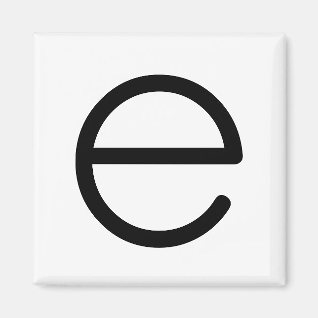 Letter Title “e” Magnet (Front)