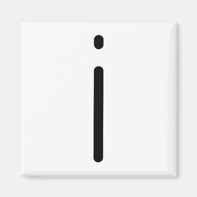Letter Title “i” Magnet (Front)