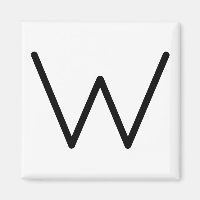 Letter Title “w” Magnet (Front)