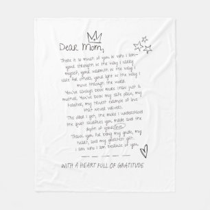 Letter to Mum Fleece Blanket