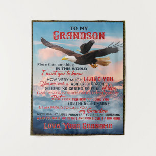 Letter To My Grandson Gift,Love Baby Boy Gift Idea Tapestry