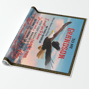 Letter To My Grandson Gift,Love Baby Boy Gift Idea Wrapping Paper