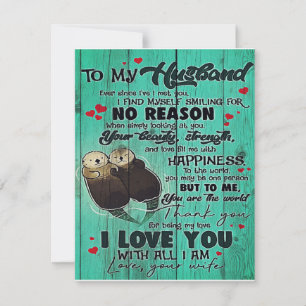 Letter To My Husband, Cute Family Decor Invitation