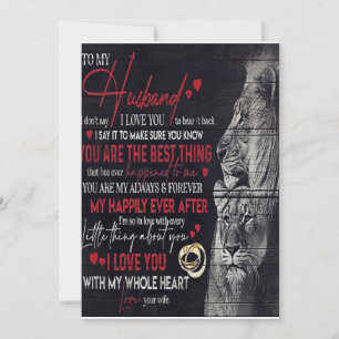 Letter To My Husband, Cute Family Gift Holiday Card