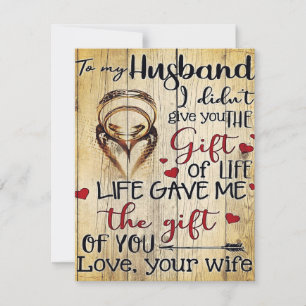 Letter To My Husband, Cute Family Gift Invitation