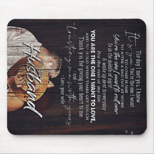 Letter To My Husband, Cute Family Gift Mouse Pad