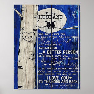 Letter To my Husband Husband Gift Poster