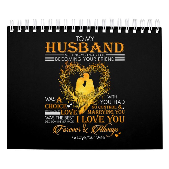 Letter To My Husband, Love Husband Gift Calendar (Cover)