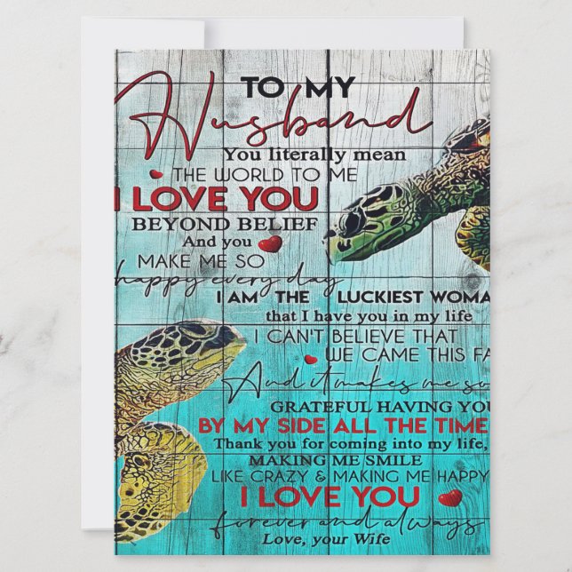 Letter To My Husband, Love Quotes Letter (Front)
