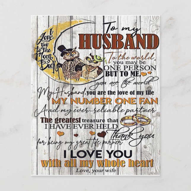 Letter To My Husband, Love Quotes Letter (Front)