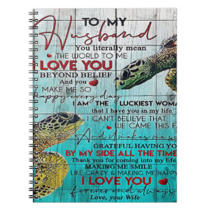 Letter To My Husband, Love Quotes Letter Notebook