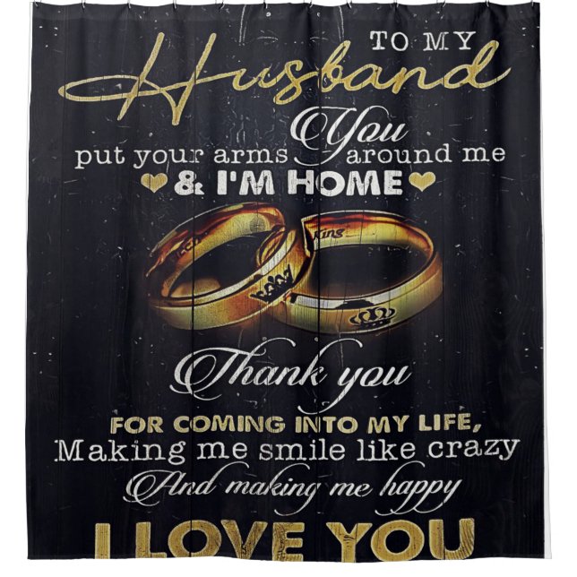 Letter To My Husband, Love Quotes Letter Shower Curtain (Front)