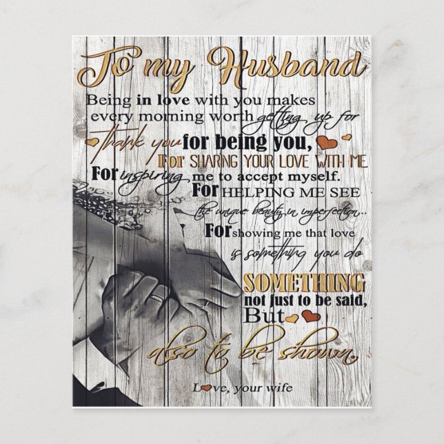 Letter To My Husband , Lovely Quotes Gift Flyer (Front)