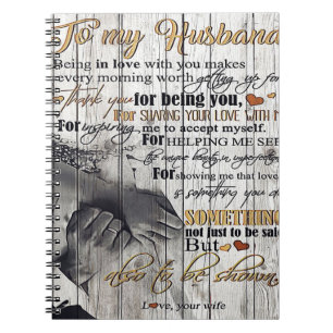 Letter To My Husband , Lovely Quotes Gift Notebook