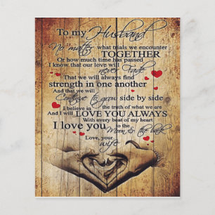 Letter To My Husband Lovely To My Husband Gift Flyer