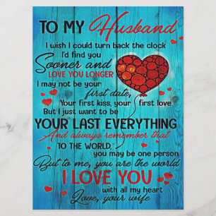 Letter To My Husband   Lovely To My Husband Gift Menu