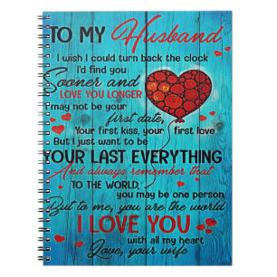 Letter To My Husband Lovely To My Husband Gift Notebook