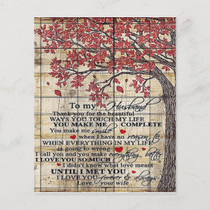 Letter To My Husband , New Home Gift Flyer