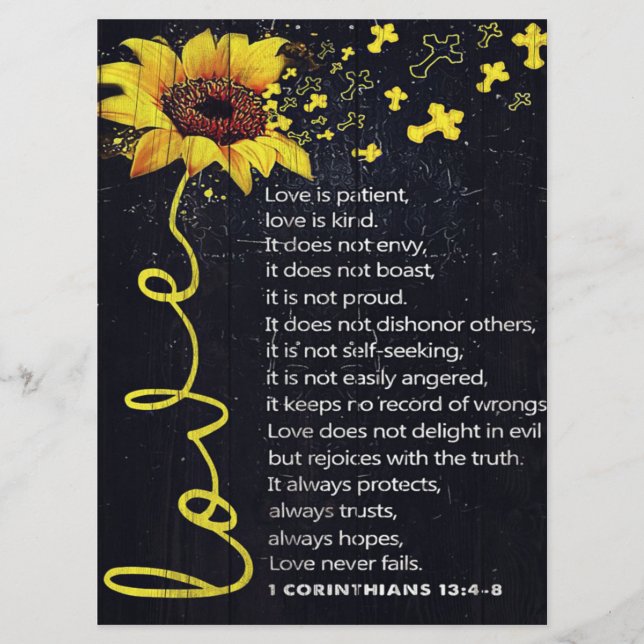 Letter To My Husband , New Home Gift Menu (Front)