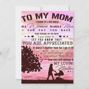 Letter To My Mum   Letter To Family Holiday Card