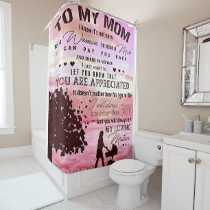 Letter To My Mum   Letter To Family Shower Curtain
