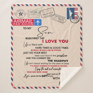 Letter To My Son From Mum Sherpa Blanket