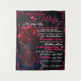 Letter To My Wife Gift, Couple Love Wedding Gift Tapestry