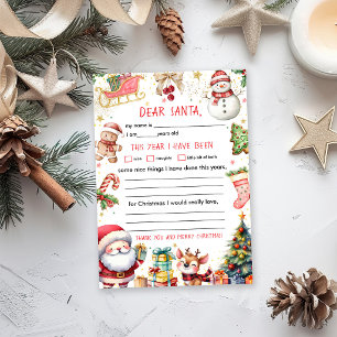 Letter to Santa Claus Christmas Invitation
