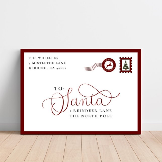 Letter To Santa Family Christmas Holiday Canvas (Creator Uploaded)