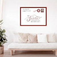 Letter To Santa Family Christmas Holiday Poster