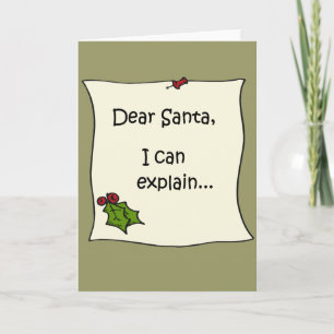 Letter to Santa Holiday Card