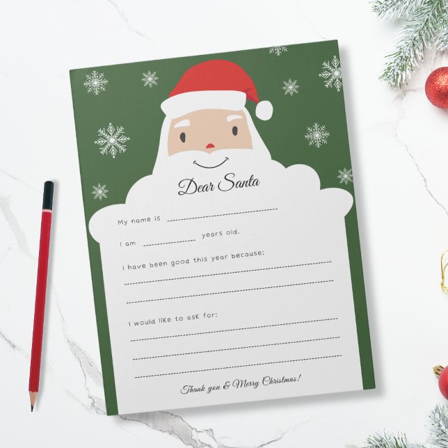 Letter to Santa - Jolly Smile Notepad (Creator Uploaded)