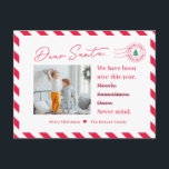 Letter To Santa Kids Christmas Photo Postcard<br><div class="desc">Celebrate the season with this modern and stylish card from Berry Berry Sweet. Visit our website: www.berryberrysweet.com to learn more about us and what we offer. Matching items and more design options are available at our store. Design colours can be customised! Click "Customise Further" to change the design colours.</div>